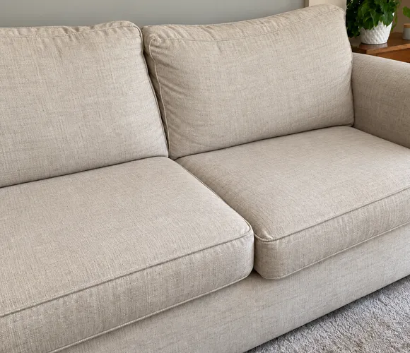 The same upholstery after professional cleaning